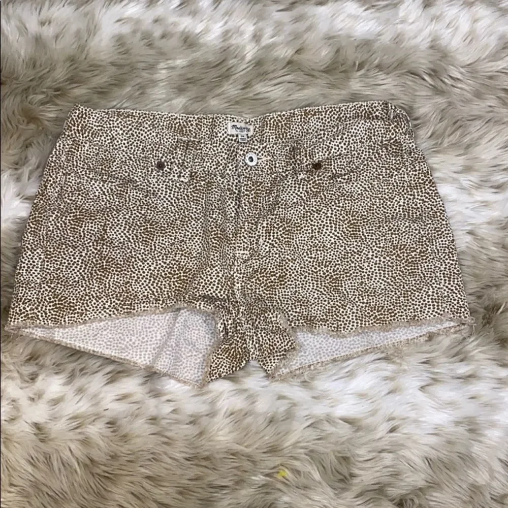 Madewell safari dot printed shorts 28